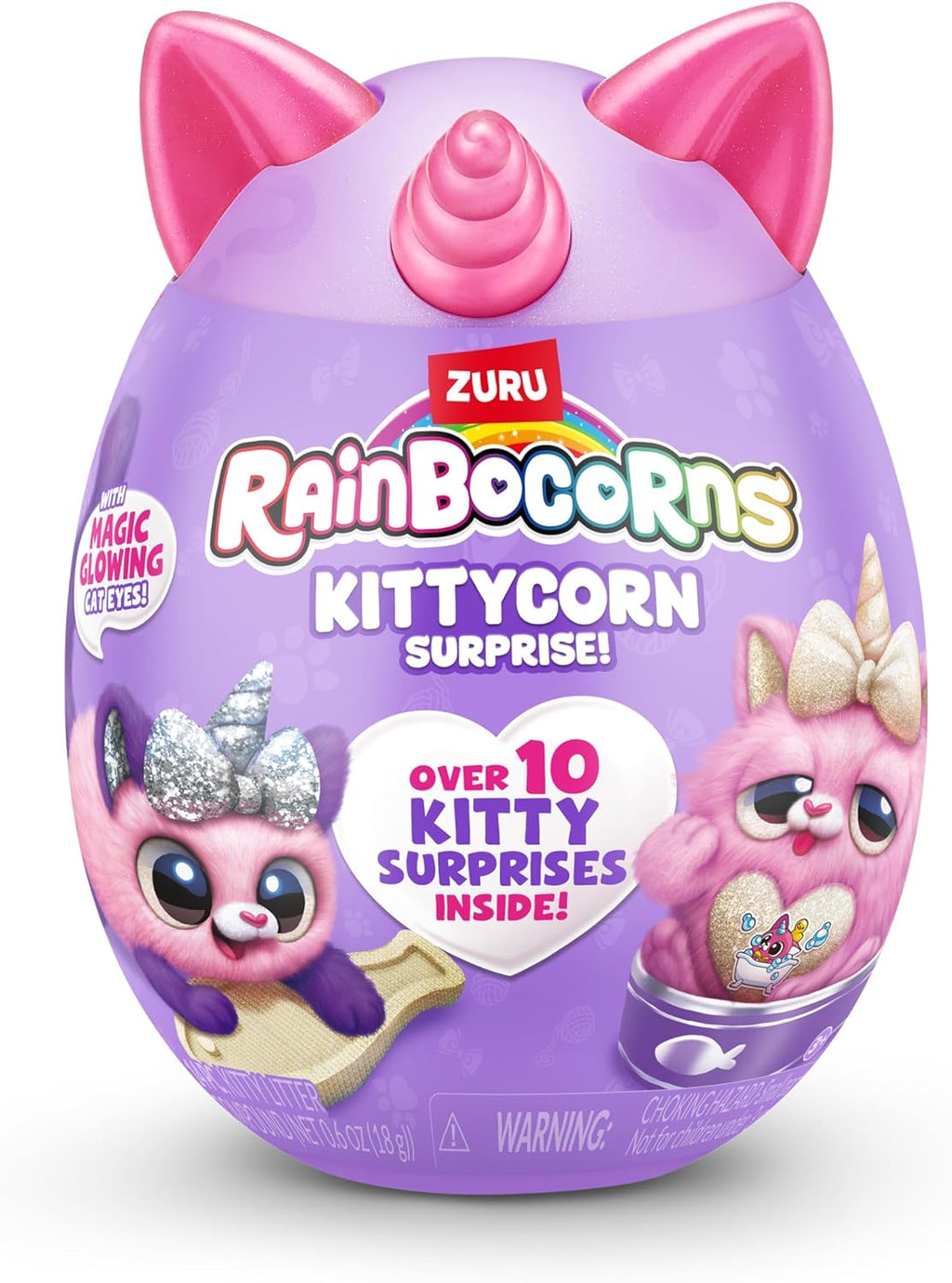 Kittycorn Surprise Series 2 (American Shorthair) by , Collectible Plush Stuffed Animal, Surprise Egg, Sticker Pack, Slime, Ages 3+ for Girls, Children