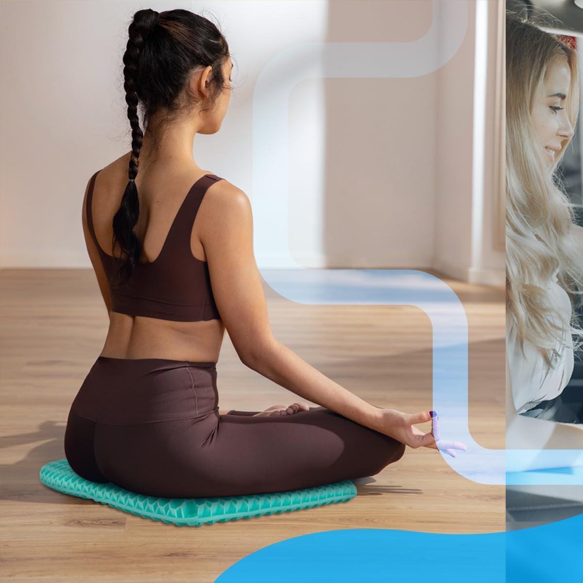 Extra Thick Gel Seat Cushion for Long Sitting, 1.6-Inch Cooling Cushion for Pressure Relief, Breathable Nonslip Cover for Office Chairs