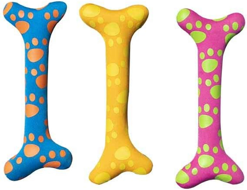 Neoprene Covered Dive Doggy Bones Toys 3-Pack Weighted Catch and Retrieval Game for Swimming Pool & Bath Tub for Kids Multi Color Rings Underwater Dive Practice Education Learn