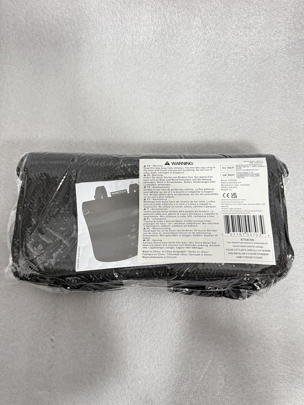 Lumbar Support Cushion, Back Support for Office Chair and Car Seat, Back Rest for Gaming Chair, Memory Foam Pillow, Desk Chair Cushion, Breathable & Washable Cover, Adjustable Straps