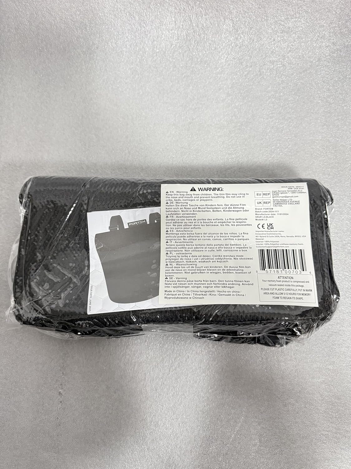 Lumbar Support Cushion, Back Support for Office Chair and Car Seat, Back Rest for Gaming Chair, Memory Foam Pillow, Desk Chair Cushion, Breathable & Washable Cover, Adjustable Straps