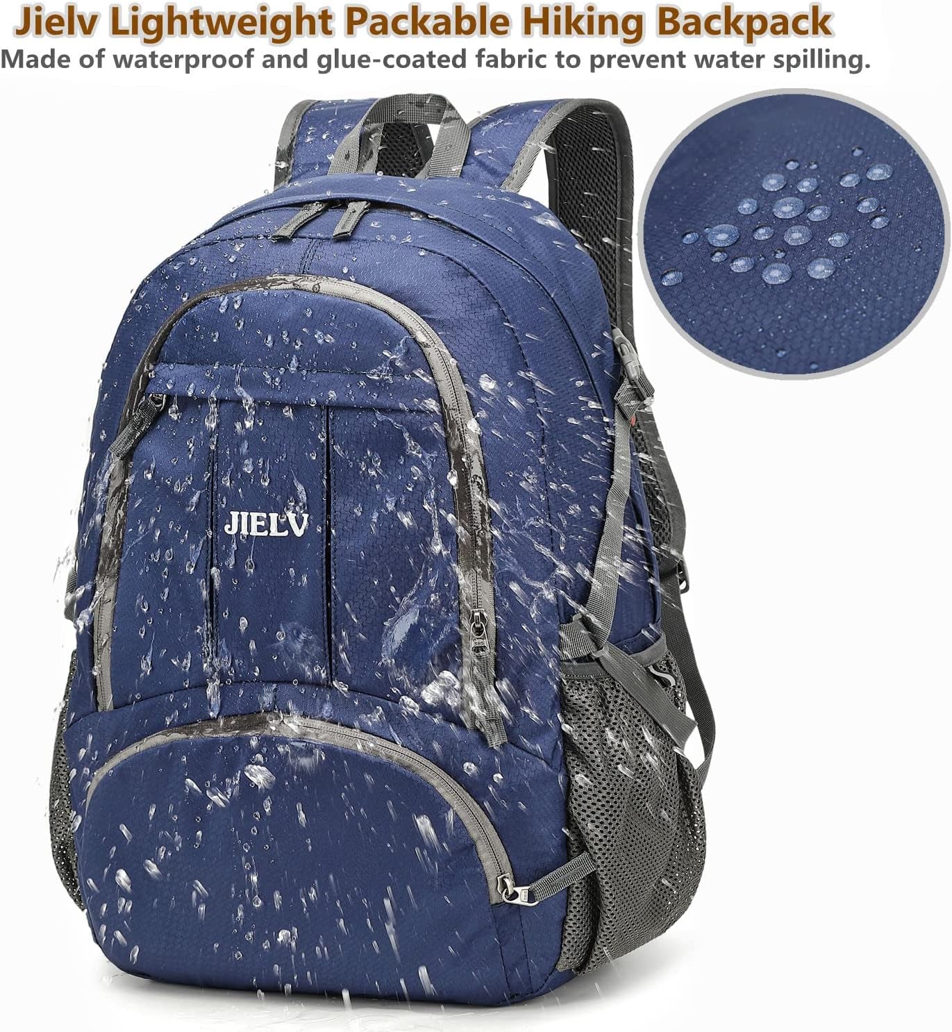 30L Lightweight Packable Backpack Small Foldable Hiking Backpack Waterproof Daypack Travel Camping Outdoor for Women Men Valentines Day Gifts(Blue)
