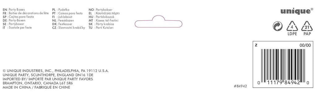 Unique 84942 Favor Containers | Glittery Rosegold | 6 Pcs 6Pcs, Rose Gold, Happy Birthday