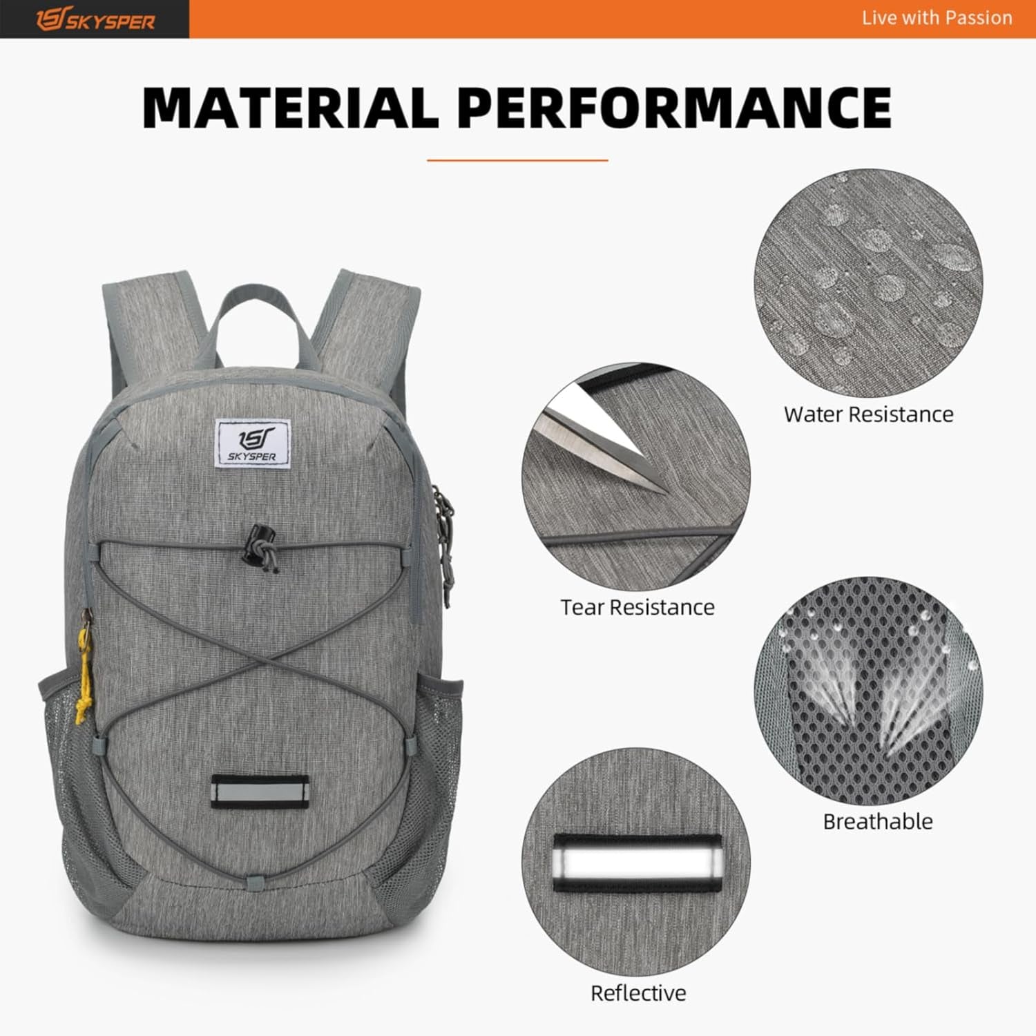 Small Hiking Backpack -12L Lightweight Packable Daypack for Travel Foldable Tear Resistant Backpacks for Women Men