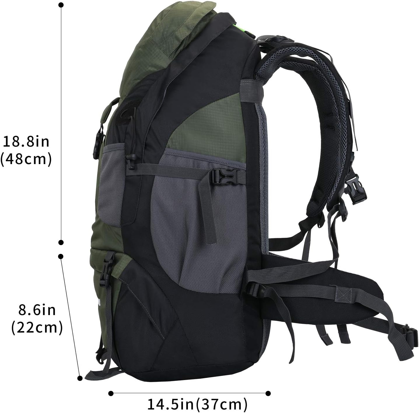50L Hiking Backpack, Waterproof Lightweight Daypack for Outdoor Camping Travel