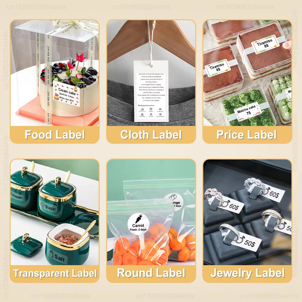 Tragbarer Mini-Drucker P50 Thermo-Klebeetikettendrucker Ohne Tinte Bluetooth-Aufkleberdrucker Barcode Preisschild Etikettendrucker