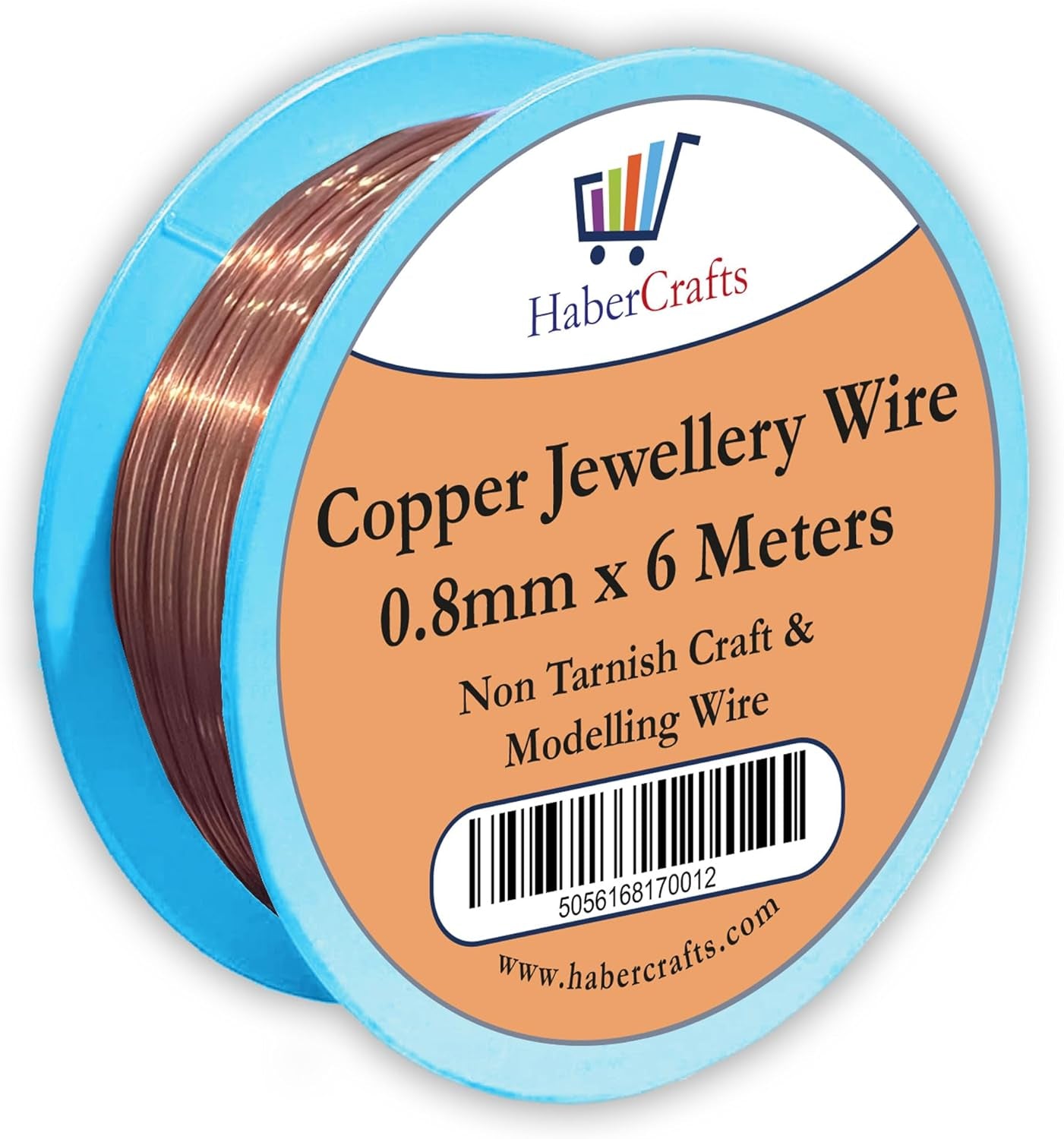 0.8Mm Copper Jewellery Wire Tarnish Proof Brass Bendable Metal Wire for Jewellery Making Sculpting Modelling Crafts Wire Weaving & Wrapping (0.8Mm - Copper - 20 Gauge - 1 Spool - 6 Meters)