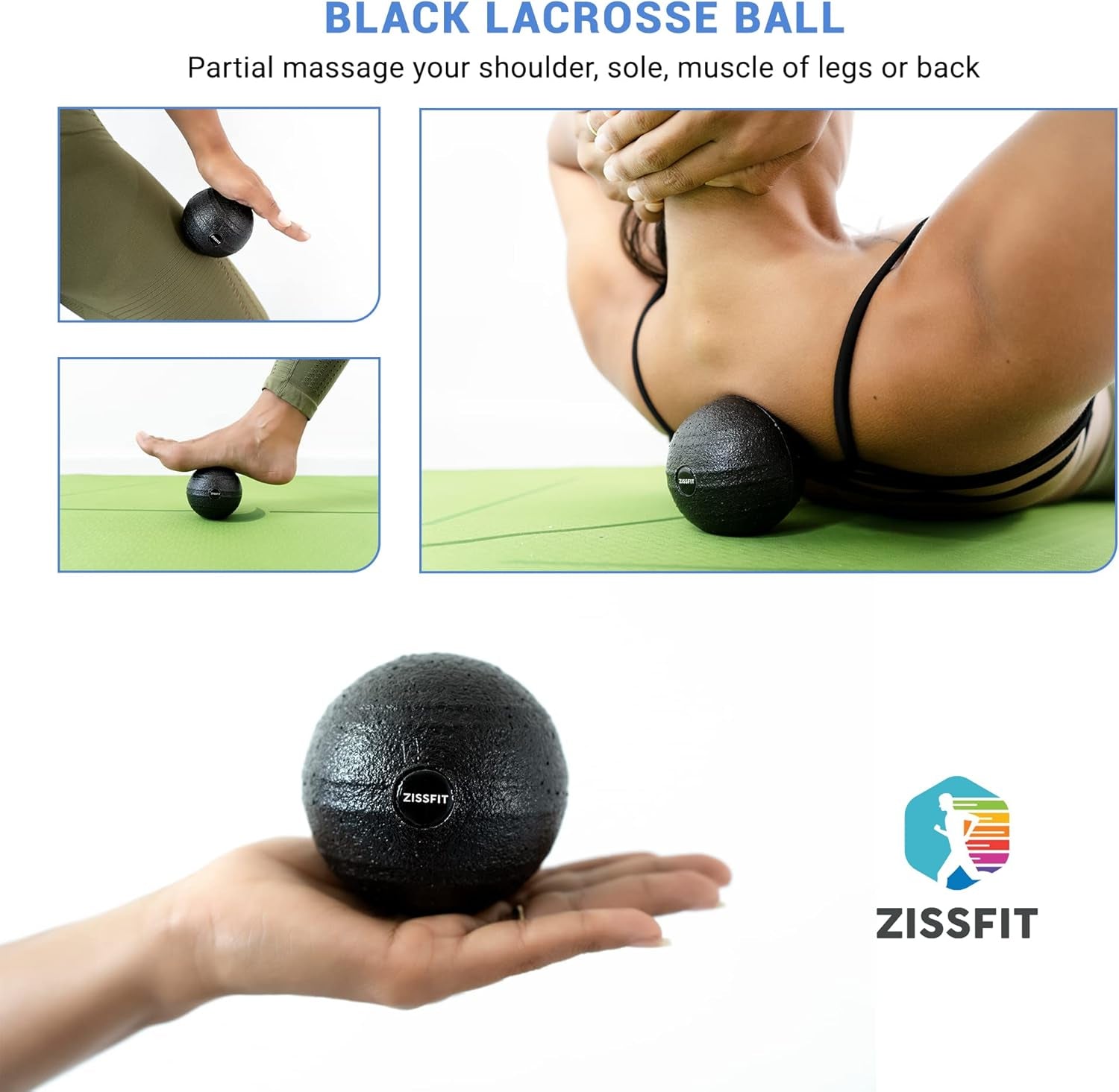 Foam Roller with Massage Balls, Back Roller for Back Pain, Muscles, and Deep Tissue Exercise, High Density EVA Material Massage Roller for Physio-Therapy, Body Fitness and Myofascial Release (Black)