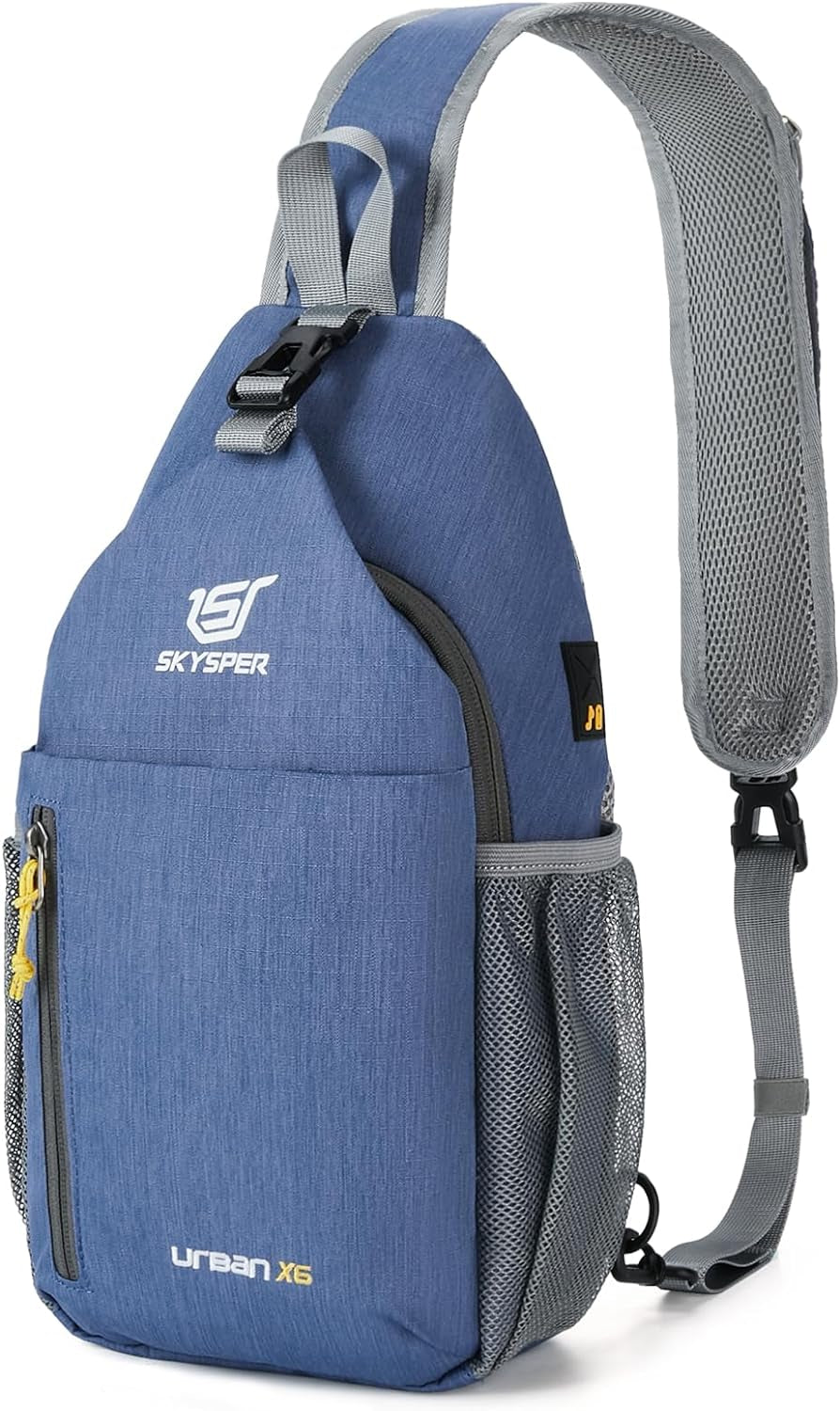 Sling Bag Crossbody Backpack - Chest Shoulder Cross Body Bag Travel Hiking Casual Daypack for Women Men(Royalblue)