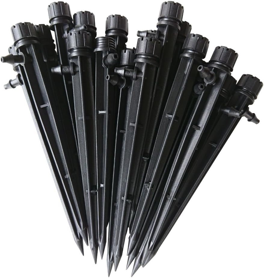 25PCS Adjustable Flow Irrigation Drippers 360 Degree Emitter Micro Sprinklers Drip System Perfect for 4Mm / 7Mm Tube