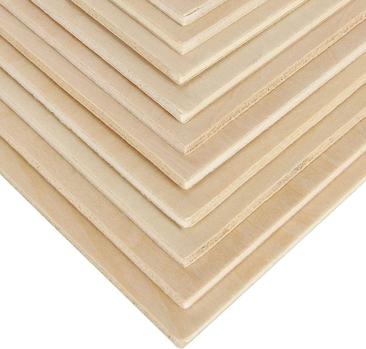 A4 Plywood Sheets Basswood Sheet 2Mm Craft Wood Blank Unfinished Wood Board for Craft DIY Painting Modelling Fretwork Engraved Home Decor(30 X 20Cm)