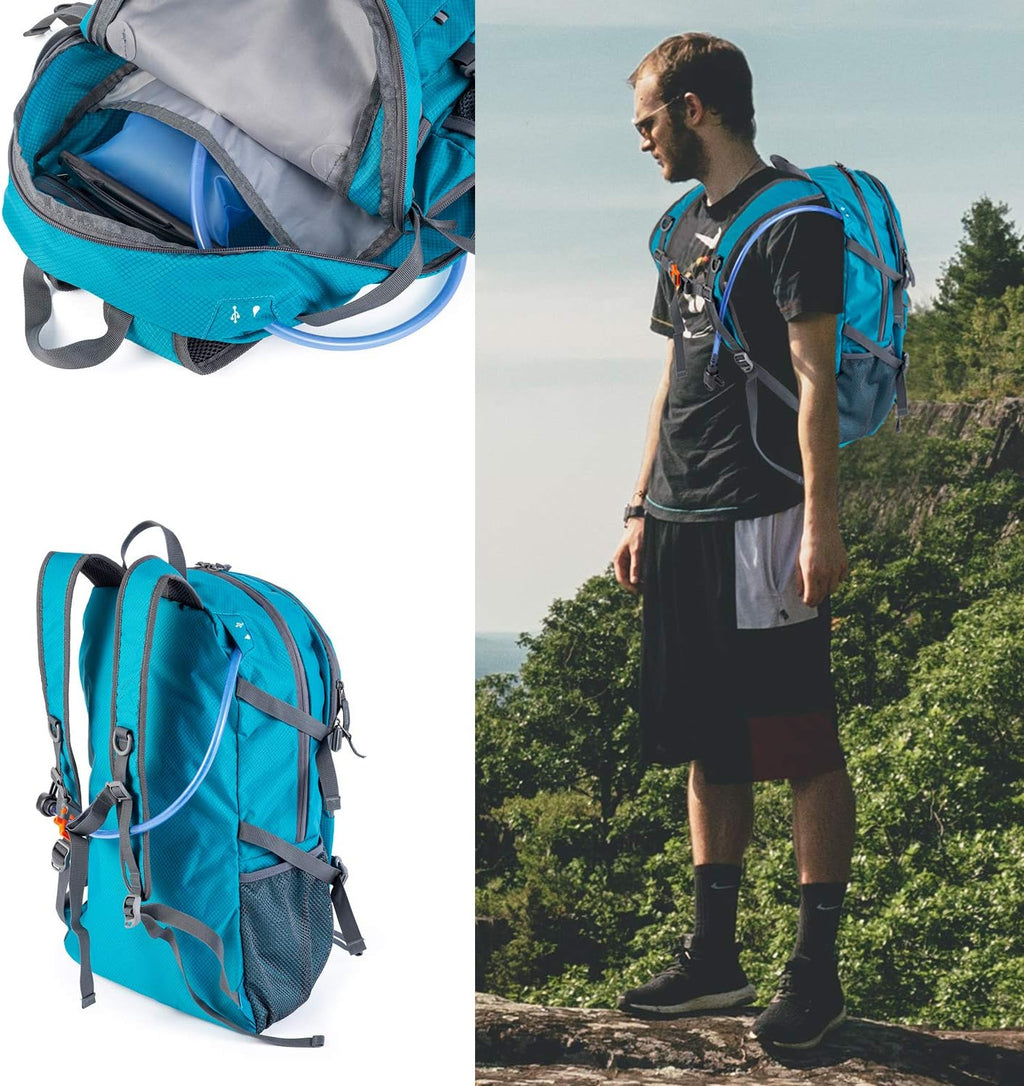 NODLAND Lightweight Backpack Travel 40L Foldable Water-Resistant Daypack, Hiking Outdoor Camping Rucksack for Men Women