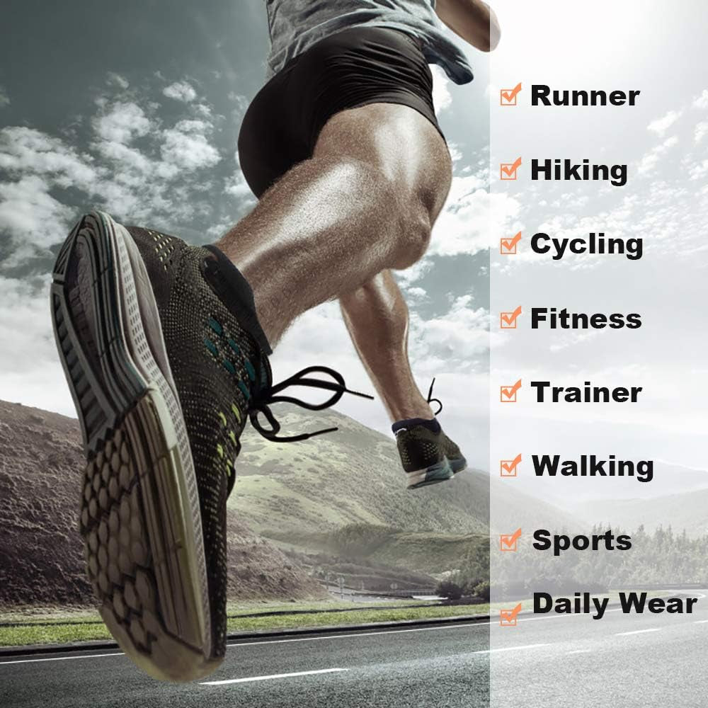 Running Socks Thick Cushion Ankle Trainer Socks for Men Women Cotton Sports (6 Pairs)