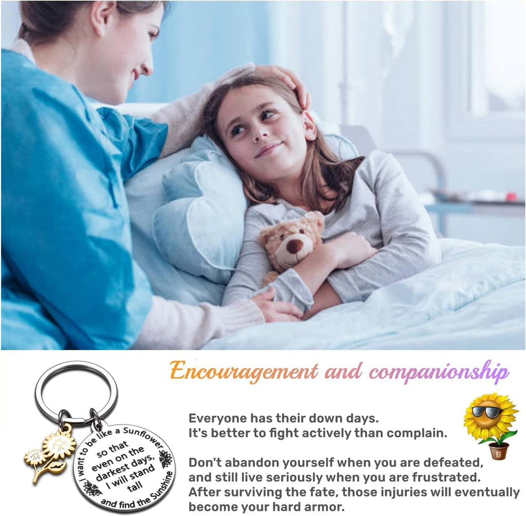 Gifts for Women,Inspirational Keyring,Sunflower Keyrings,Christmas Birthday Gift for Friend Son Daughter Sister Leaving Gifts for Colleagues