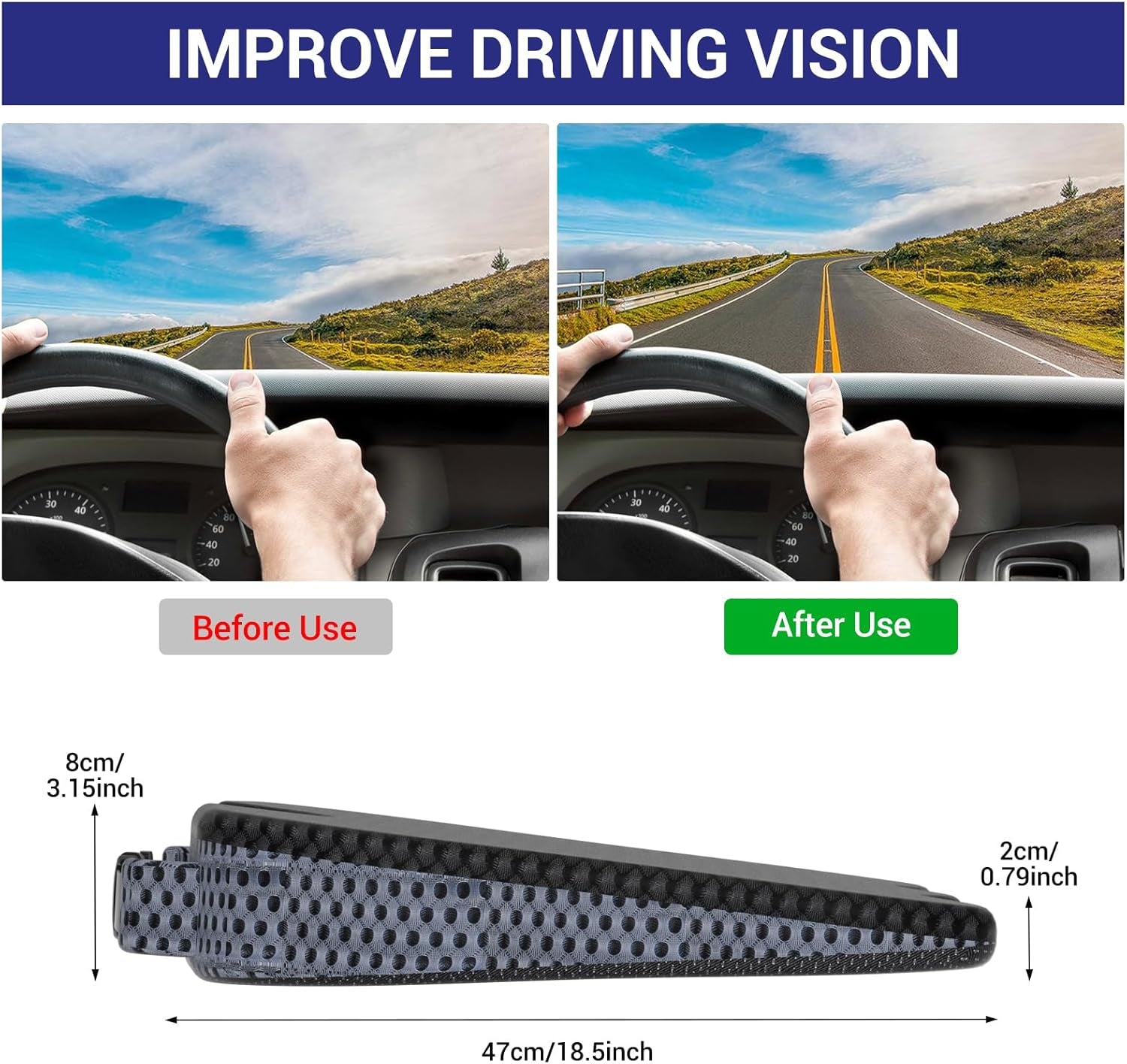 Car Seat Cushions for Driving - Memory Foam Seat Cushion Pads for Office Chair Long Sitting, Coccyx Cushion Support for Desk Chair, Wheelchair, Tailbone and Sciatica Pain Relief - Black