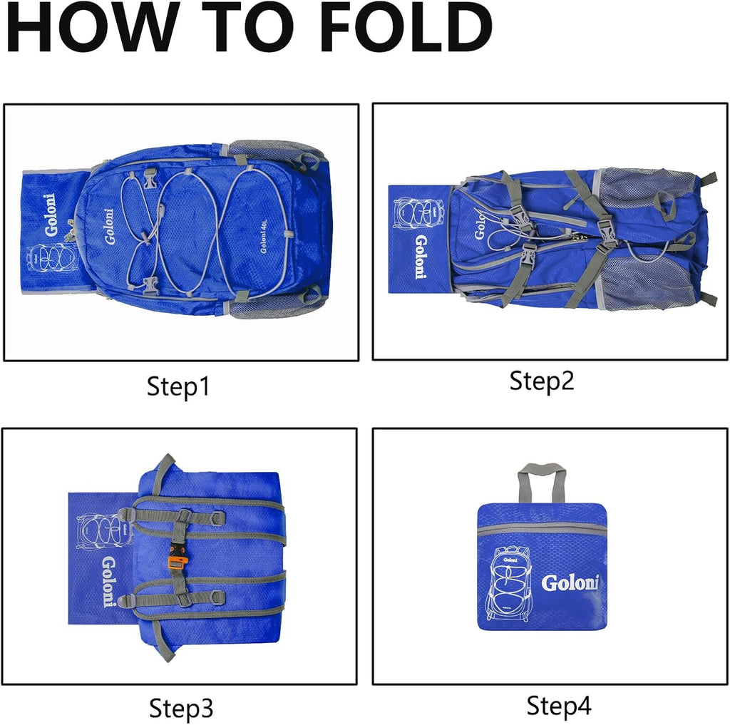 Lightweight Hiking Backpack Bag - 40L Traveling Camping Backpack Outdoor Day Pack with Reflective Webbing and Waterproof Pocket