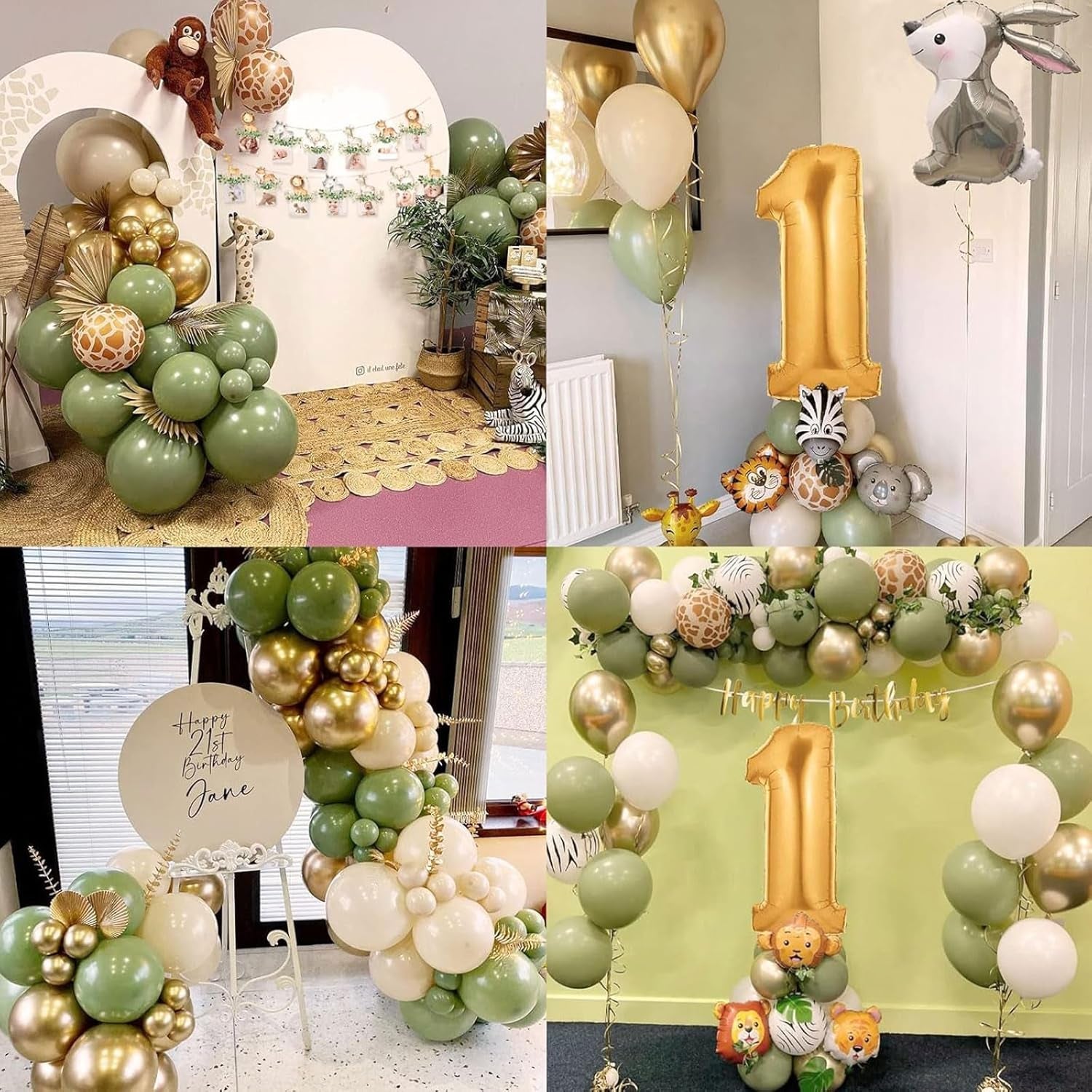 1St Birthday Decorations for Boys Girls, Wild One Birthday Decorations Jungle Safari First Birthday Decorations for Kids Boys