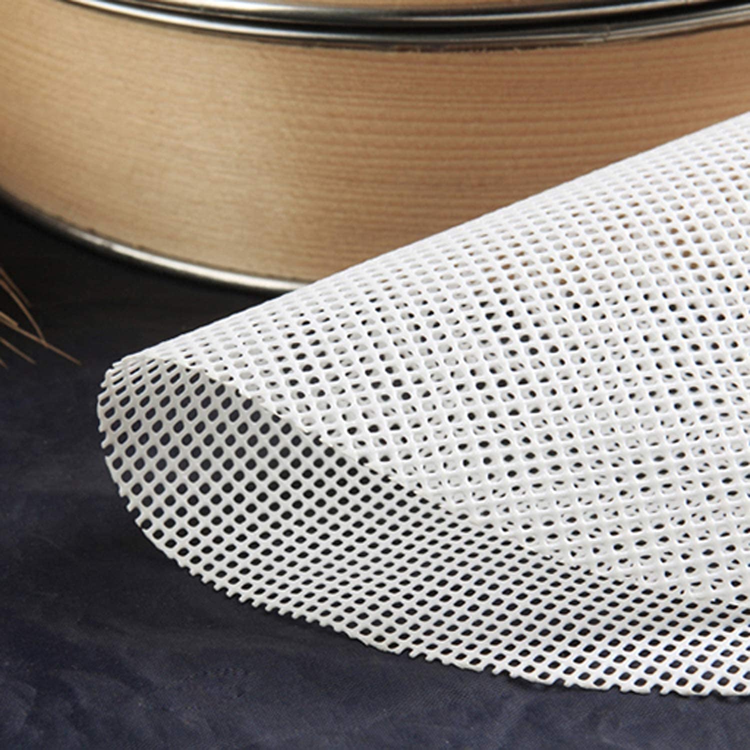 4Pcs 10 Inch Non Stick Silicone Steamer Liners Mesh Mat Pad Steamed Buns Dumplings Baking Pastry Dim Sum Mesh