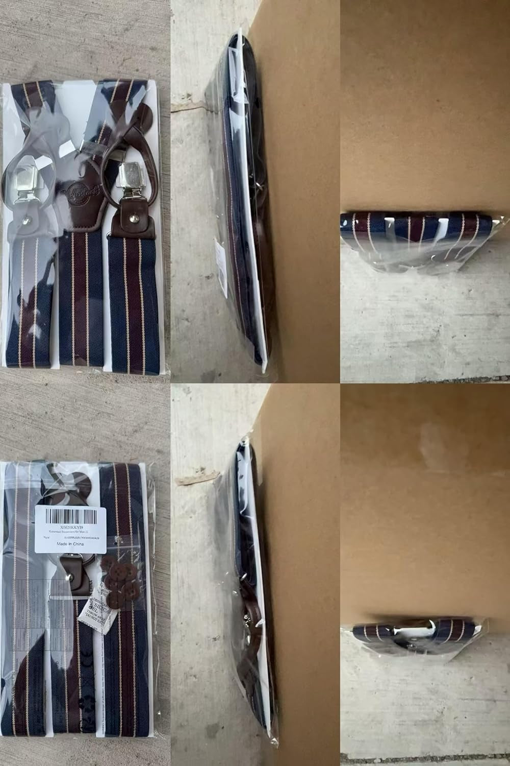 Braces for Men with Clip and Button Attachment Options, Includes 6 Buttons, 1.4 Inch Width Y-Shape for Heights up to 6'7", Stainless Steel, XL Elasticity Adjustment Suspenders