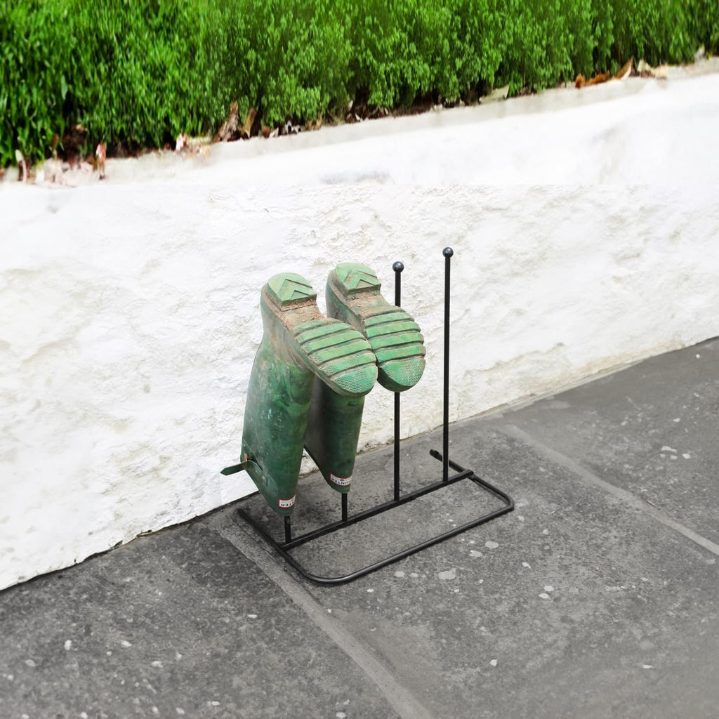 Steel Black Powder Coated Boot Rack 2 & 4 Pairs Wellie Welly Holder Stand Storage (2 Pair)