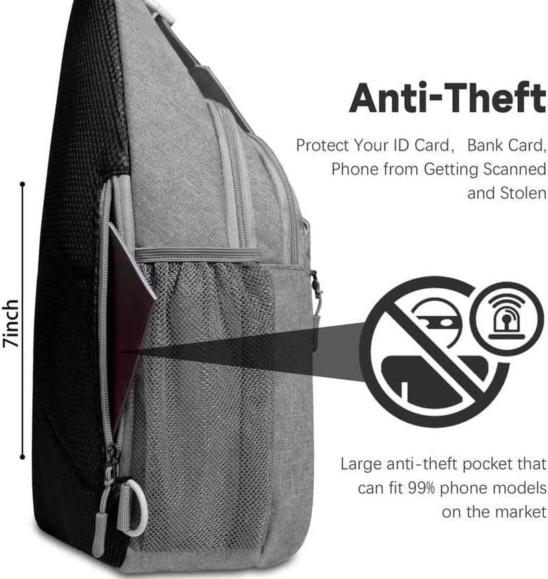 Sling Backpack for Women, Laptop Backpack, anti Theft Sling Bag for Men, Casual Lightweight Travel Backpack Hiking Single One Strap Daypack Chest Backpacks Walking Cycling Back Pack