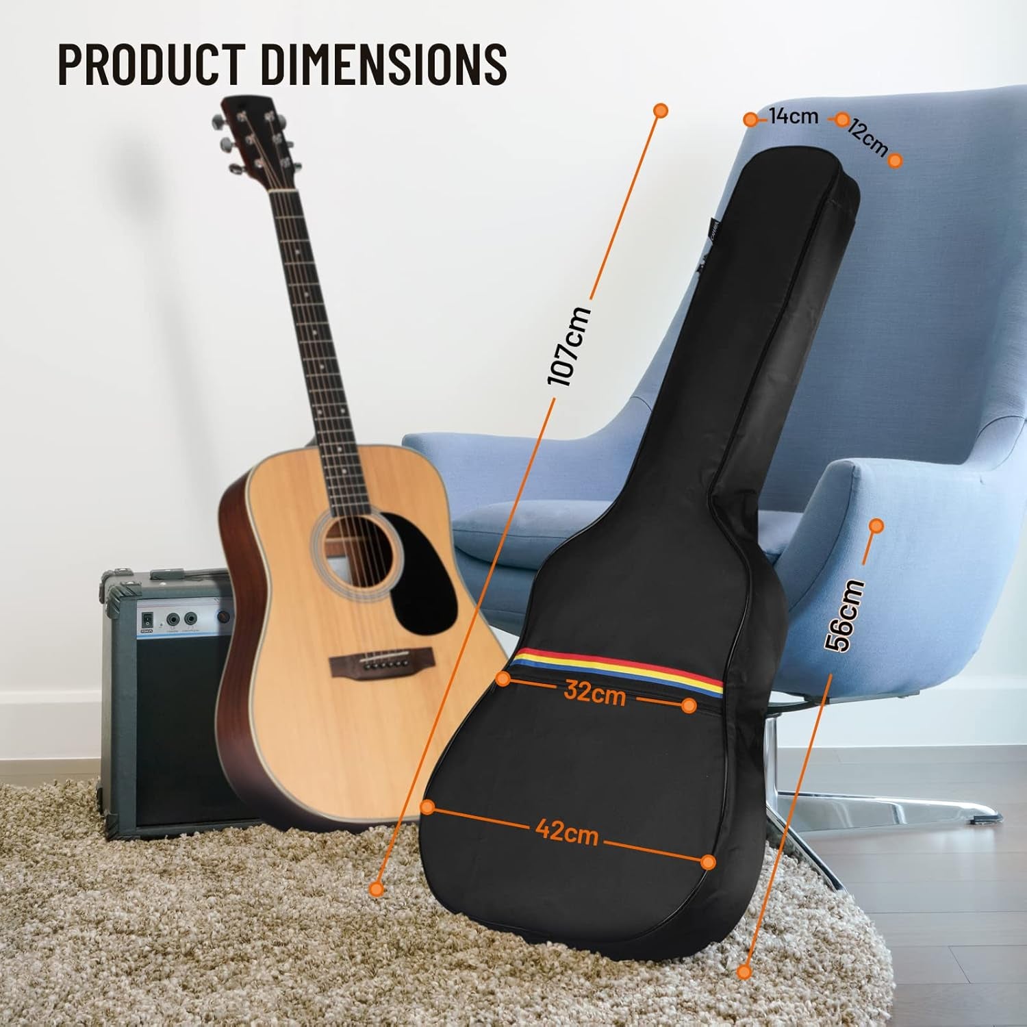 Guitar Cover Classical Acoustic Guitar Dust Bag Soft Guitar Bag Gig Bag Single Layer Suitable for 40 Inch / 41 Inch Guitar,Cy0307