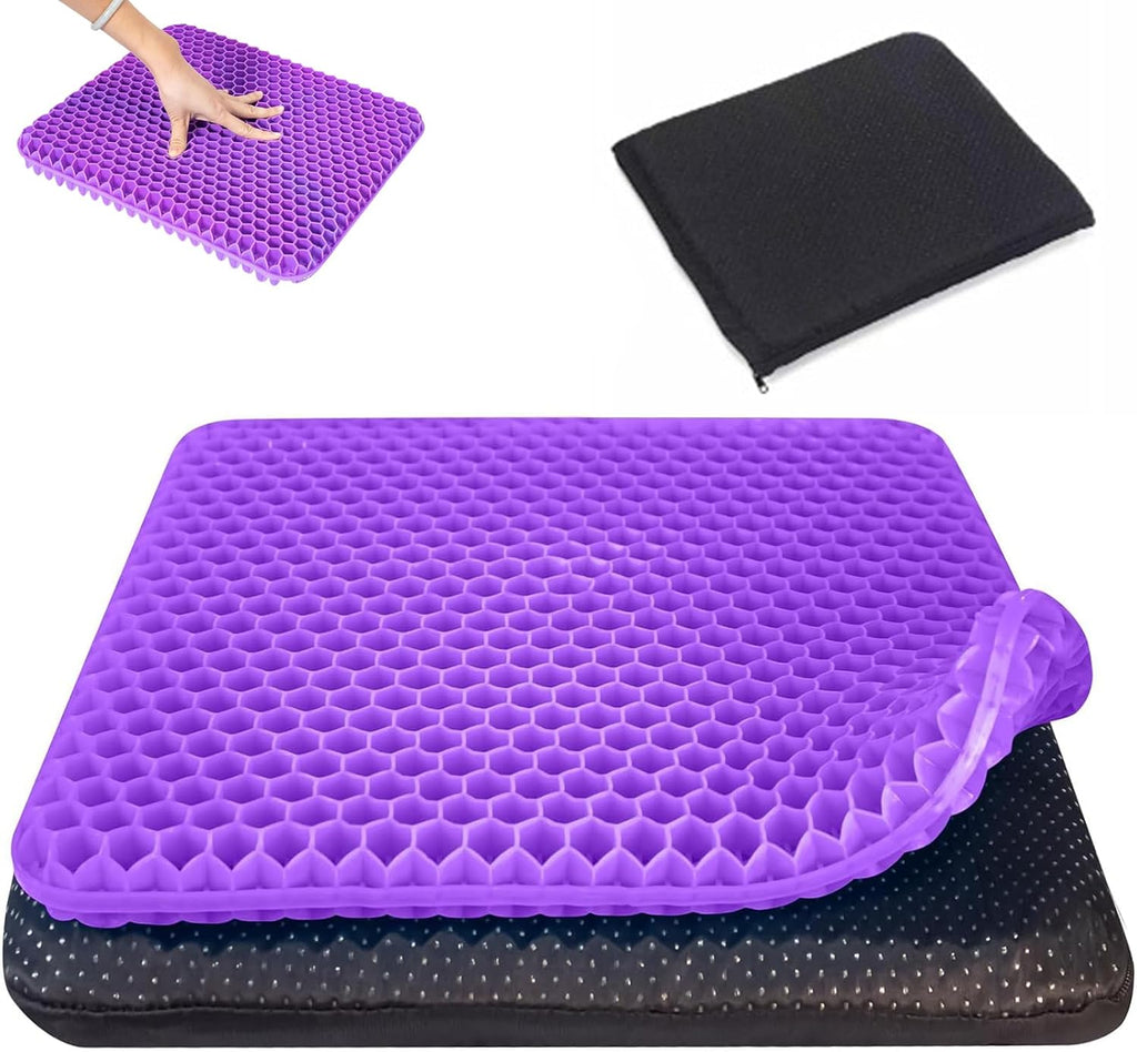 Soft Sitter Cushion, 2025 Extra Large Double Layer Thick Design Cooling Honeycomb Cushion Ultimate Comfort for Home Office for Long Sitting Ideal for Home Office Car Use