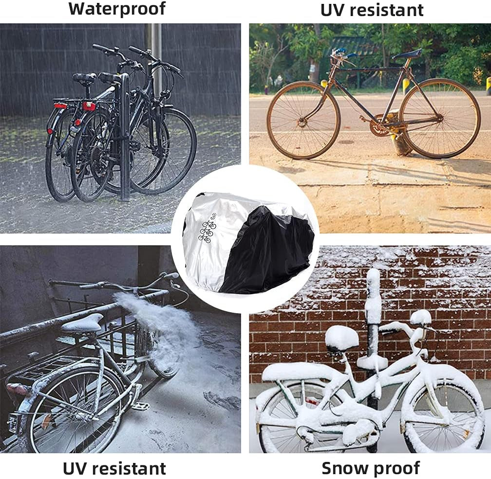 for 3 Bike Cycle Bicycle Rain Waterproof UV Protection Triple Bikes Cover All Weather Dust Resistant