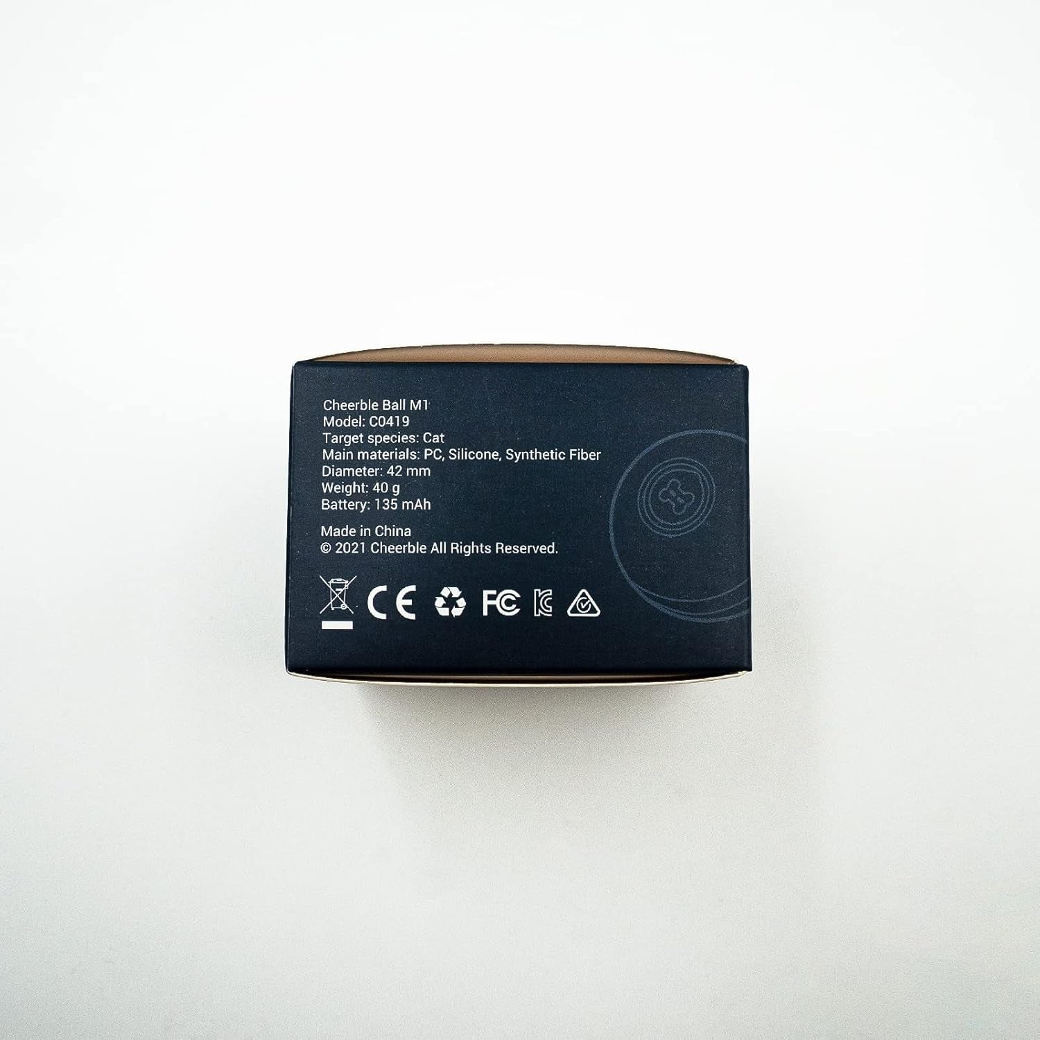 Interactive Cat Ball Toy, Electric Self Rolling Ball for Indoor Cat Kitten, 3 Modes with LED Lights, Red