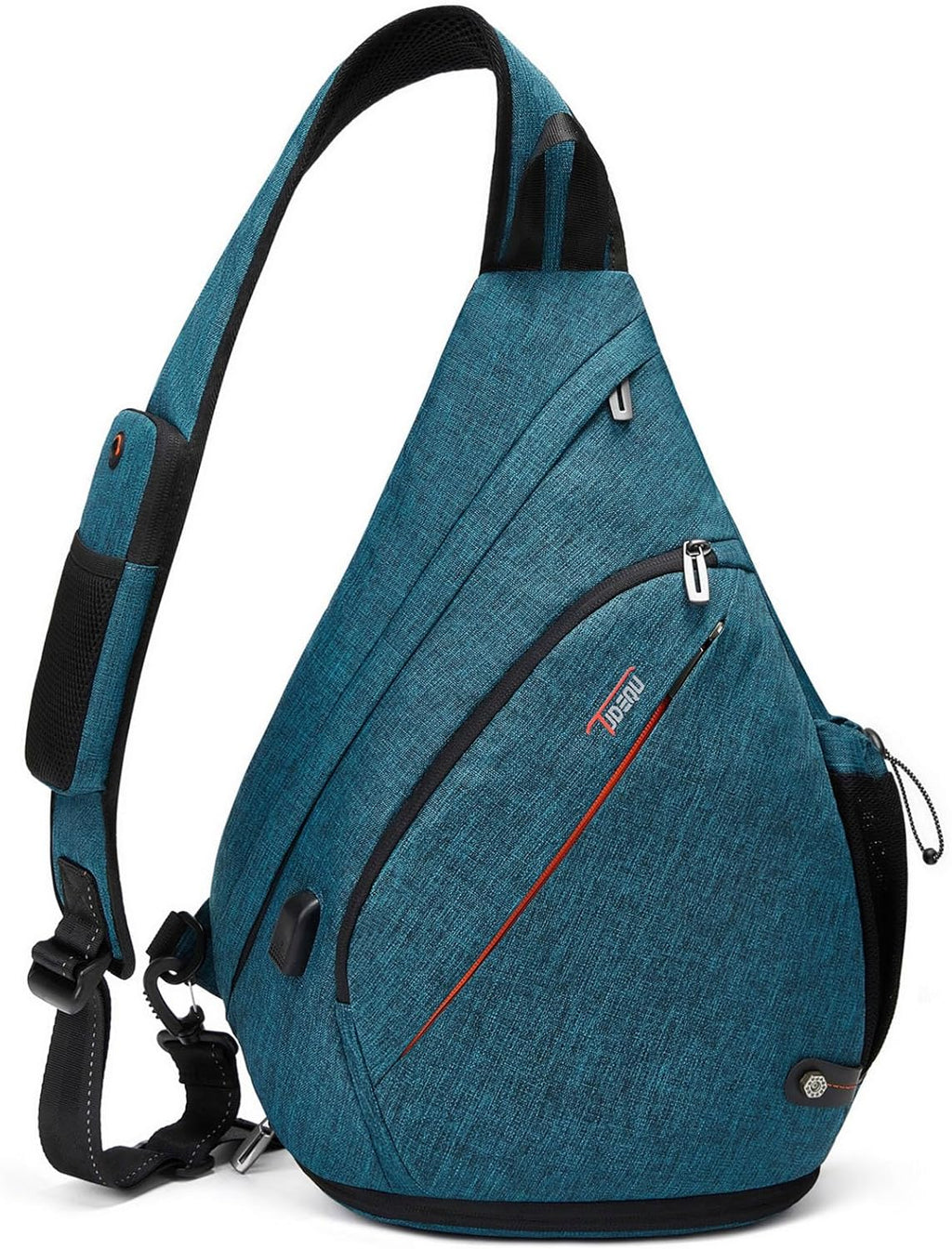 Sling Backpack, 8 Pockets Sling Bag Crossbody, 19L Large Sling Bag for Men Travel Crossbody Backpack Hiking Outdoor