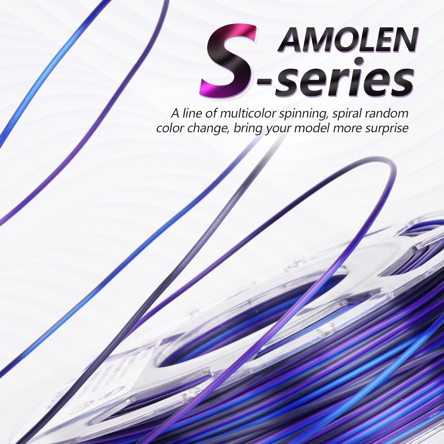 Silk PLA 3D Printer Filament Bundle, Shiny Multicolor Rainbow PLA Filament 1.75Mm Pack, Fast Color Change PLA 3D Printing Filament for Most FDM 3D Printer, 200G X 4 Spools, S-Series-B