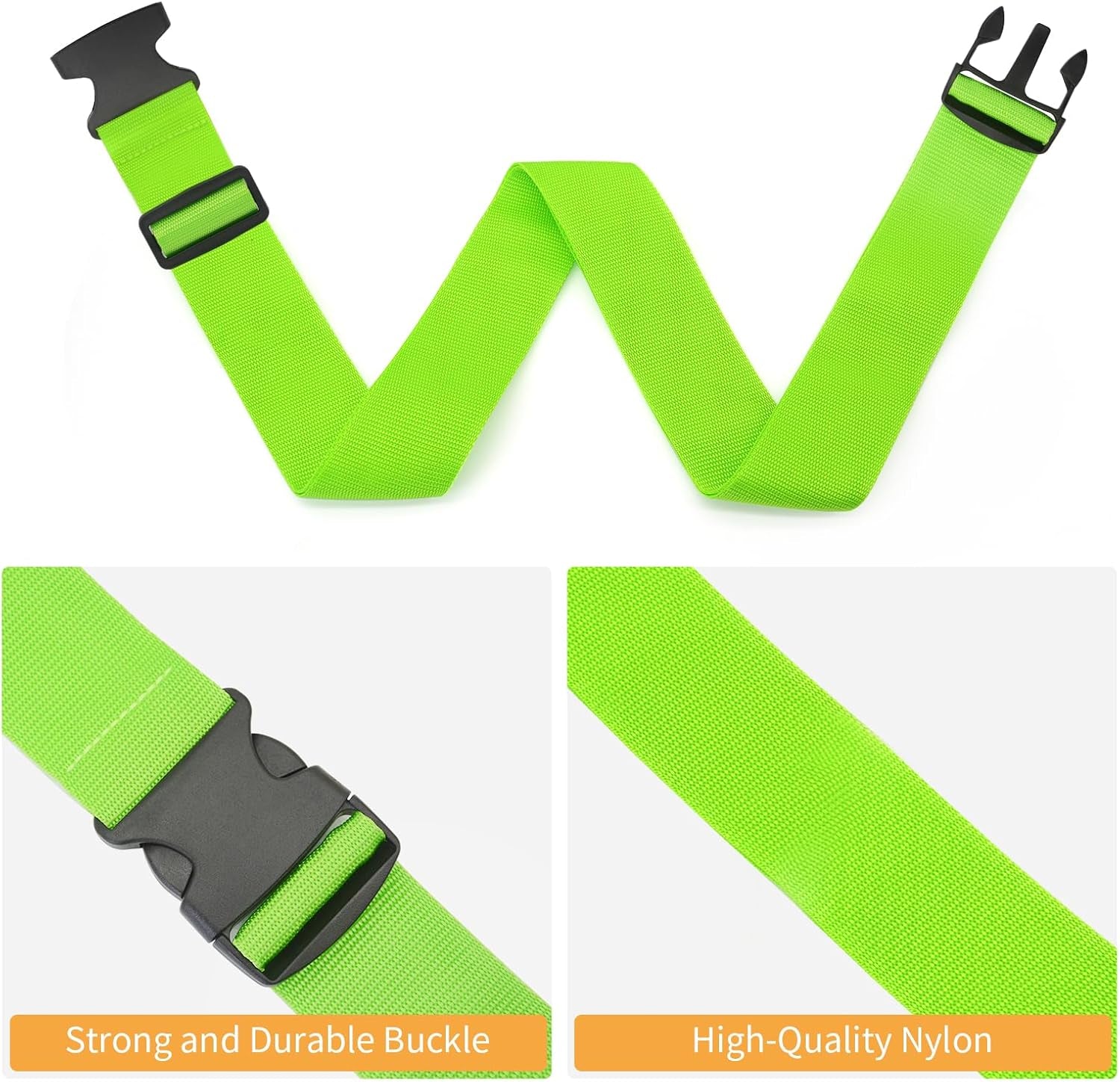 4 Pcs Luggage Straps for Suitcases Strap Suitcase Belts，Heavy Duty Luggage Straps，Adjustable,Premium Accessory for Travel Bag Closure (Blue)