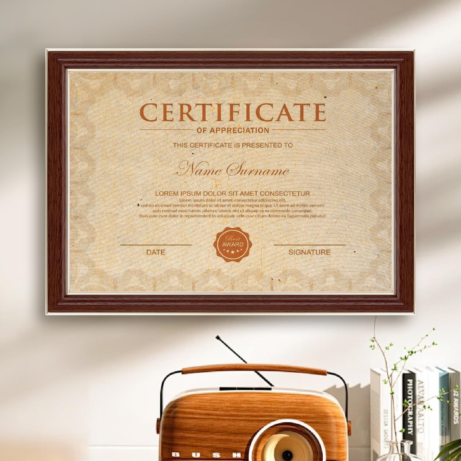50 Sheets Vintage Paper, A4 Parchment Paper for Craft, Parchment Certificate Paper, 100GSM Certificate Paper A4 for Printer, Papyrus Paper Handmade Paper for Craft Writing