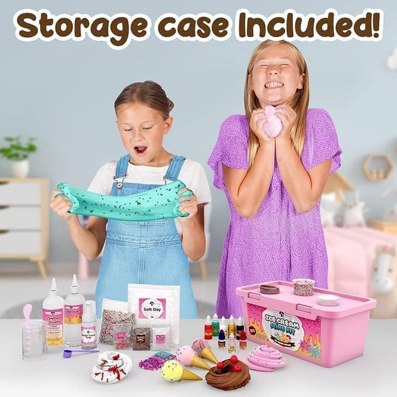 DIY Ice Cream Slime Kit for Girls, Amazing Ice Cream Slime Making Kit to Make Butter Cloud & Foam Slimes, Fun Easter Present, 10 Year Old Girl Birthday Gifts & Toys for Girls 8-10