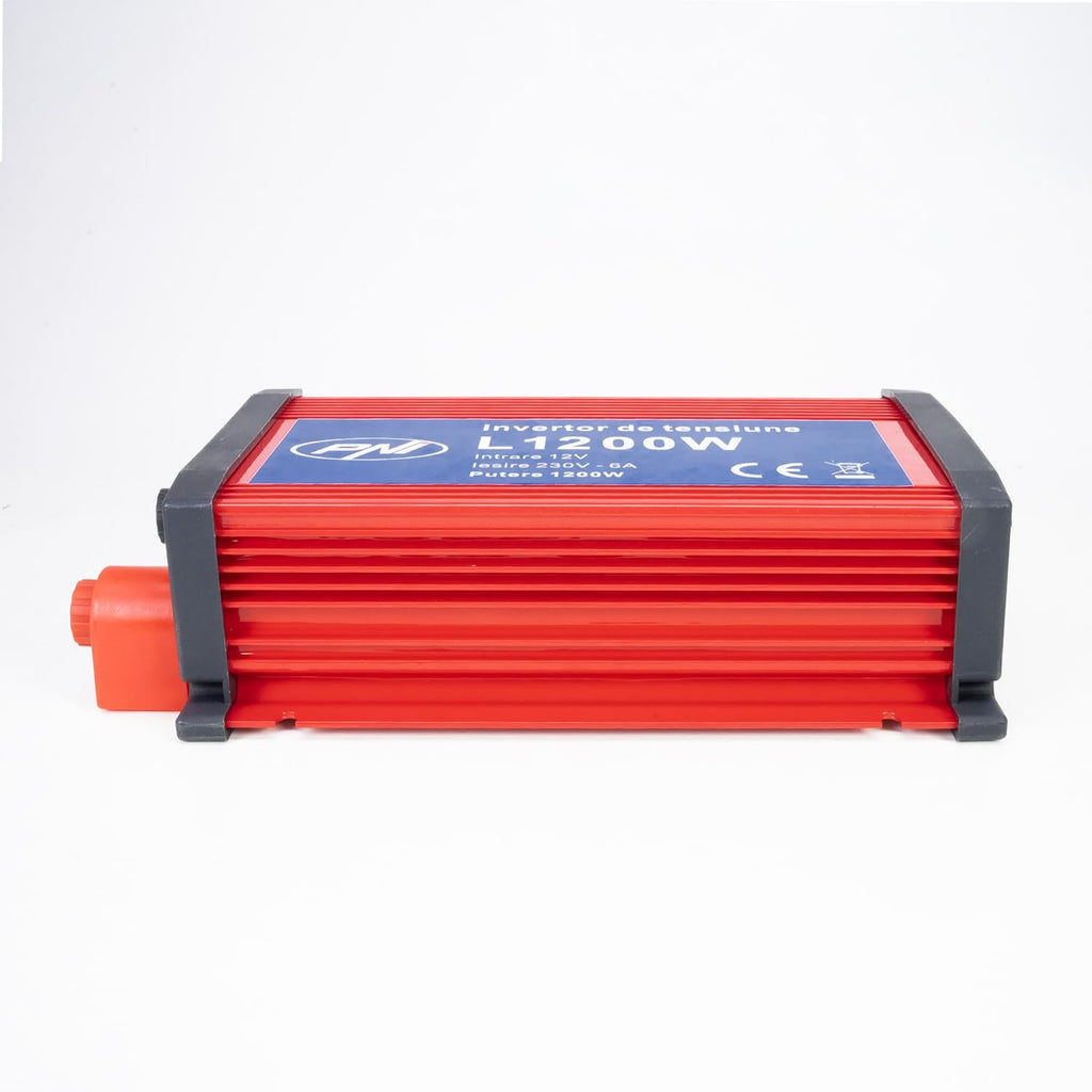 Power Inverter  L1200W, Input 12V - Output 230V, Output Power 1200W, 1 X 230V Socket, USB2.0