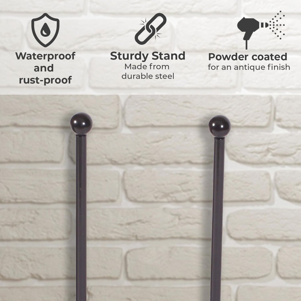 Steel Black Powder Coated Boot Rack 2 & 4 Pairs Wellie Welly Holder Stand Storage (2 Pair)