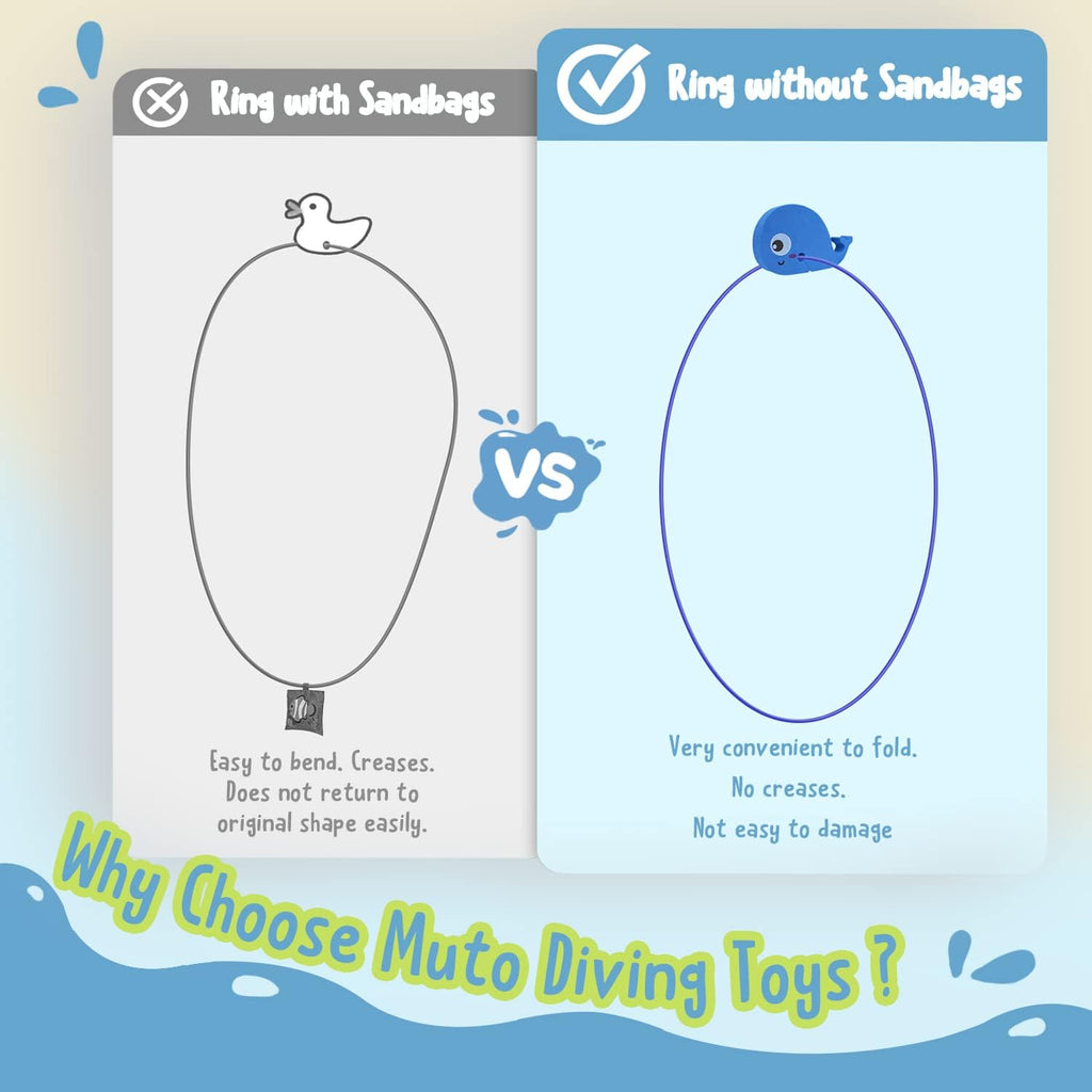 Diving Toys, 27 Pcs Pool Toys with Swim Thru Rings for Kids Age 3-12, Dive Sticks, Rings, Gem, Octopus, Torpedo, Mesh Bag Include