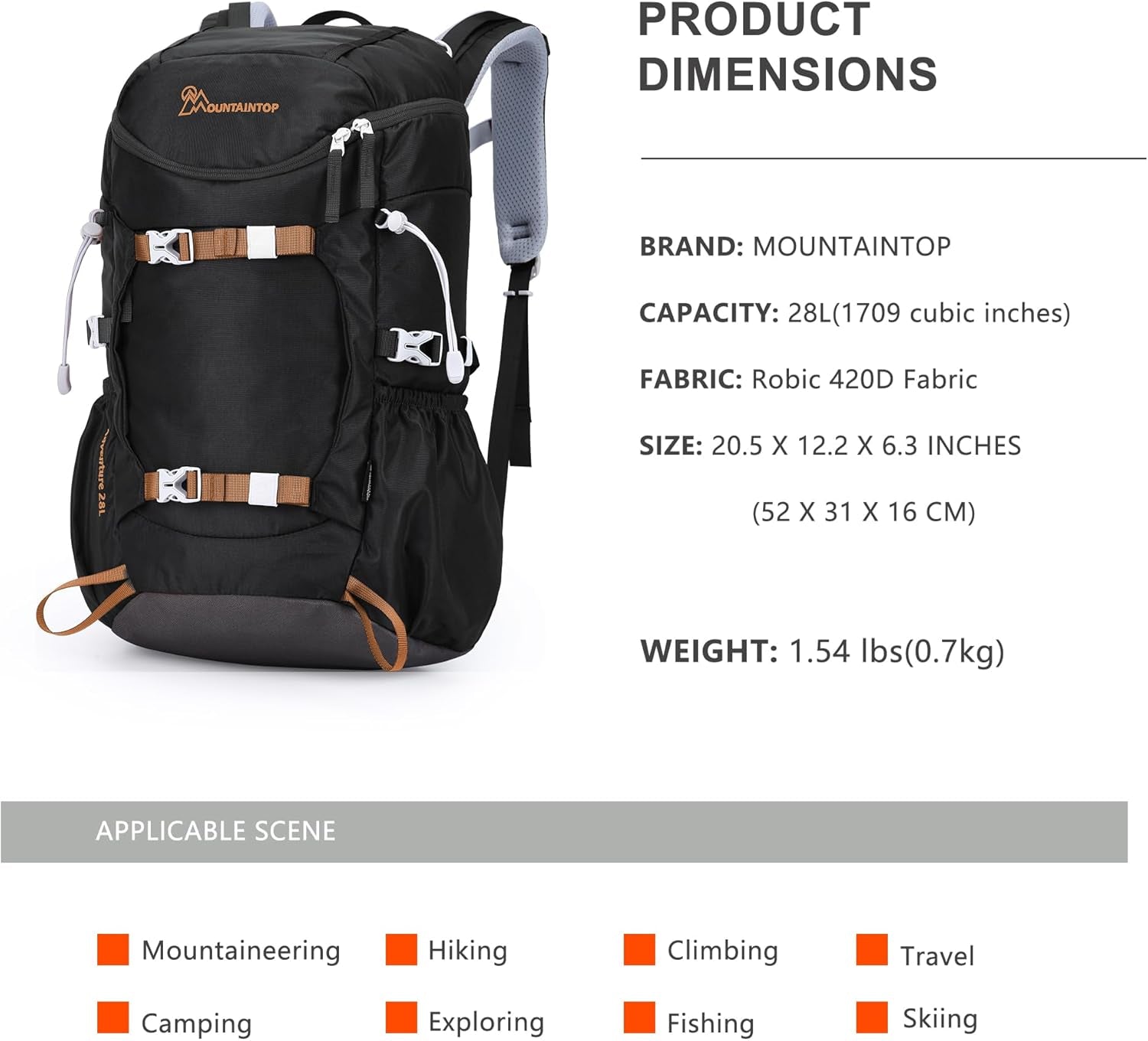 Small Hiking Backpack 28L Travel Daypack Lightweight for Women for Outdoor Camping