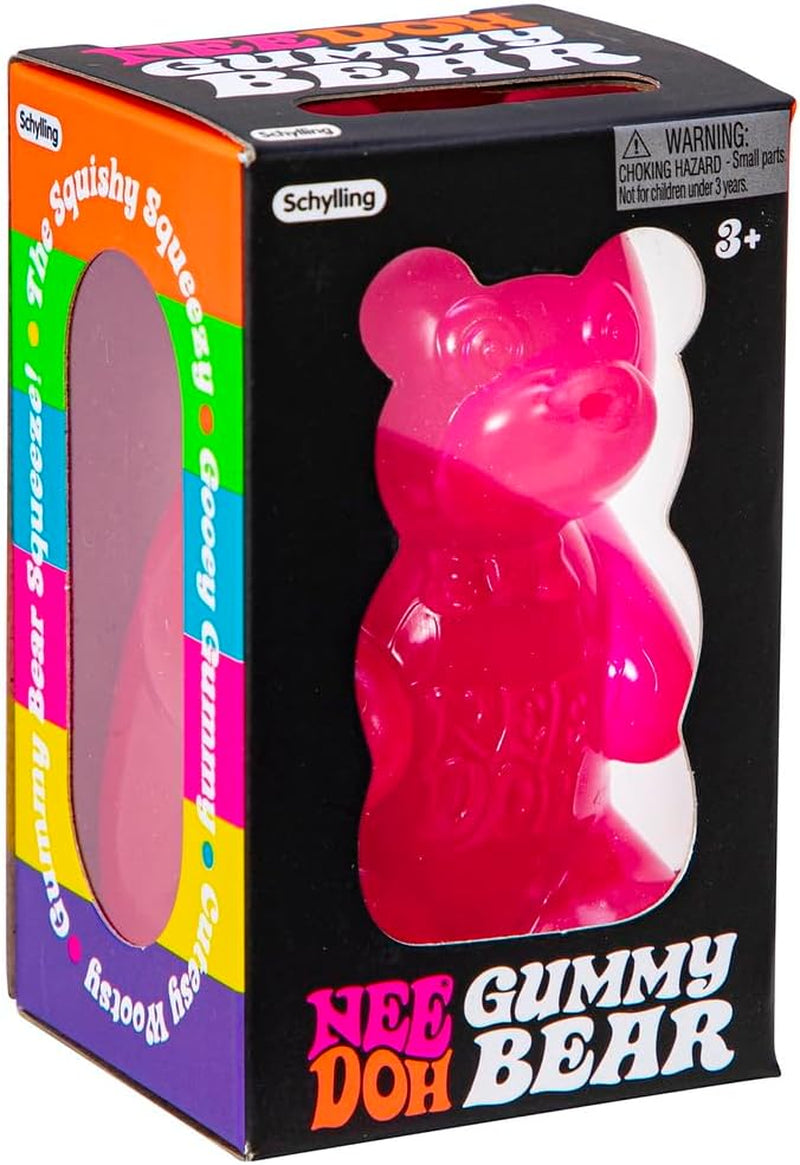 Needoh Gummy Bear - Sensory Fidget Toy with Jelly-Like Filling - 3.5" Tall - Colors May Vary (Pack of 1)