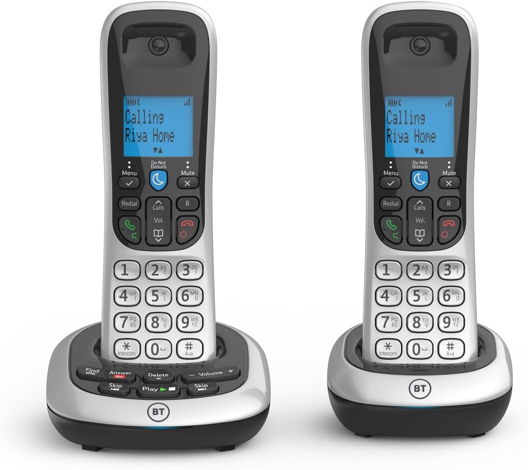 2700 Cordless Landline House Phone, Nuisance Call Blocker, Do Not Disturb Button, Answer Machine, Twin Handset Pack
