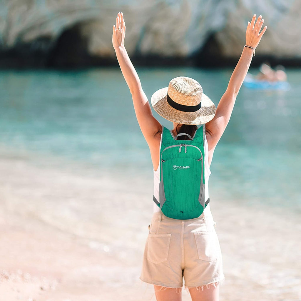 Ultra Lightweight Packable Backpack 18L, Small Foldable Hiking Backpacks Water Resistant Folding Daypack for Travel(Dark Green)