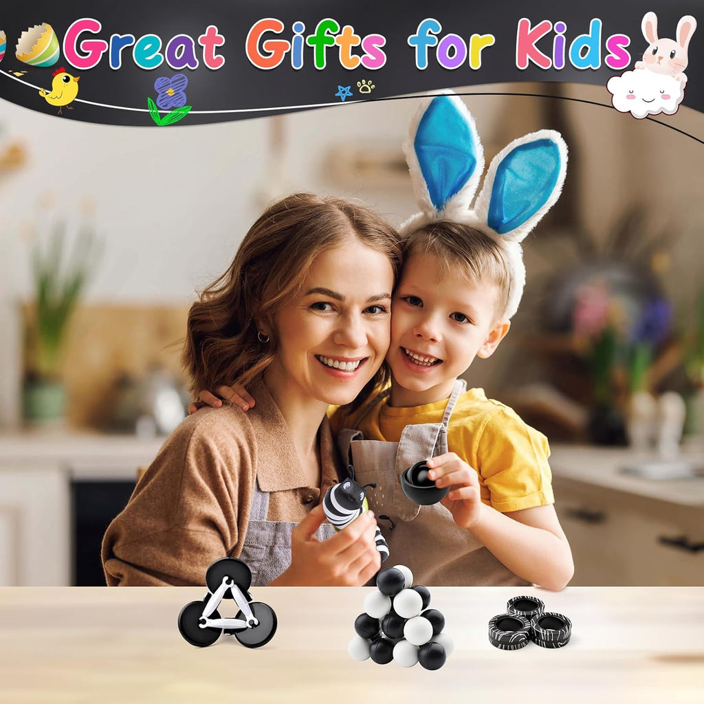 Fidget Toys Adults Pack, Sensory Toys Set Easter Basket Stuffers for Kids 8-12 Teen Autism, Desk Toy Stress Relief Fidget Spinners for ADHD Gifts for Children Cool Gadgets for Men