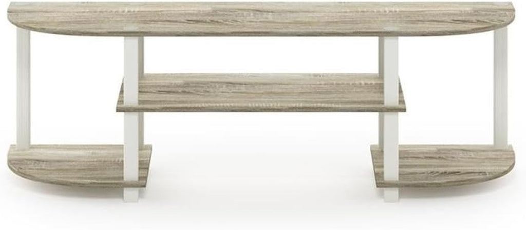 Turn-S-Tube Wide TV Entertainment Center, Sonoma Oak/White, 47. 25X13. 4X15. 9