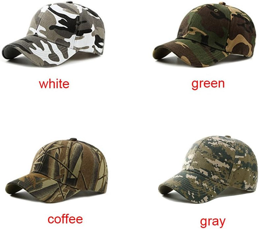 Mens Boys Army Camouflage Baseball Cap, Camo Cap for Outdoor Sports Camping