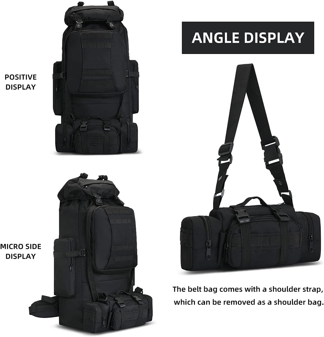 100L Camping Hiking Backpack Molle Rucksack Military Camping Backpacking Daypack