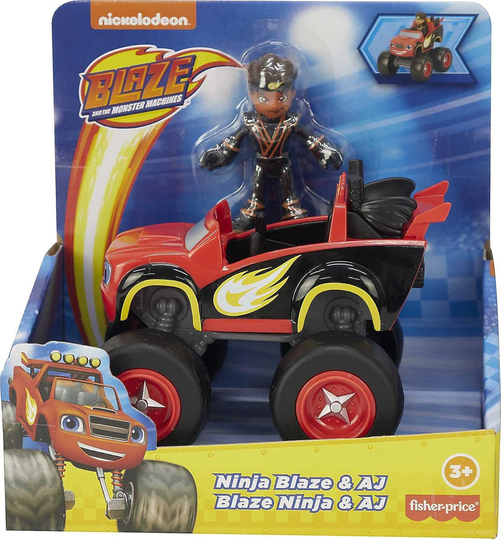 Blaze and the Monster Machines Toy Truck & Figure Set, Ninja Blaze & AJ, Preschool Racing Play Ages 3+ Years