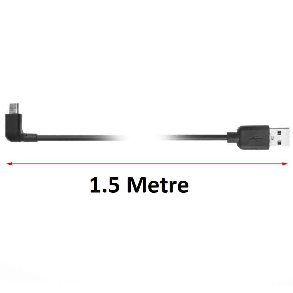Car Charger for Tomtom - Right Angle MICRO USB Cable 1.5M - in Car Charging & Data Sync PC USB Cable Lead - Tomtom GO, GO Live, Rider, Start, via Live & All MICRO USB Devices