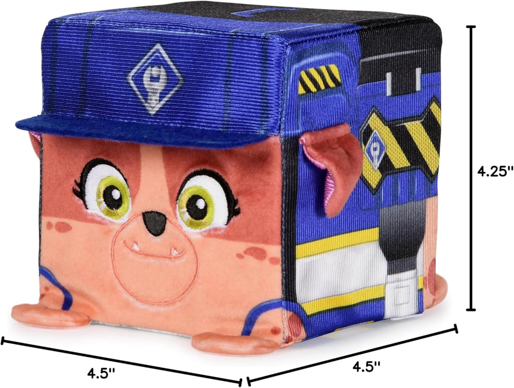 Stuffed Animals, Mix, 4-Inch Cube-Shaped Plush Toy for Kids Ages 3 and Up