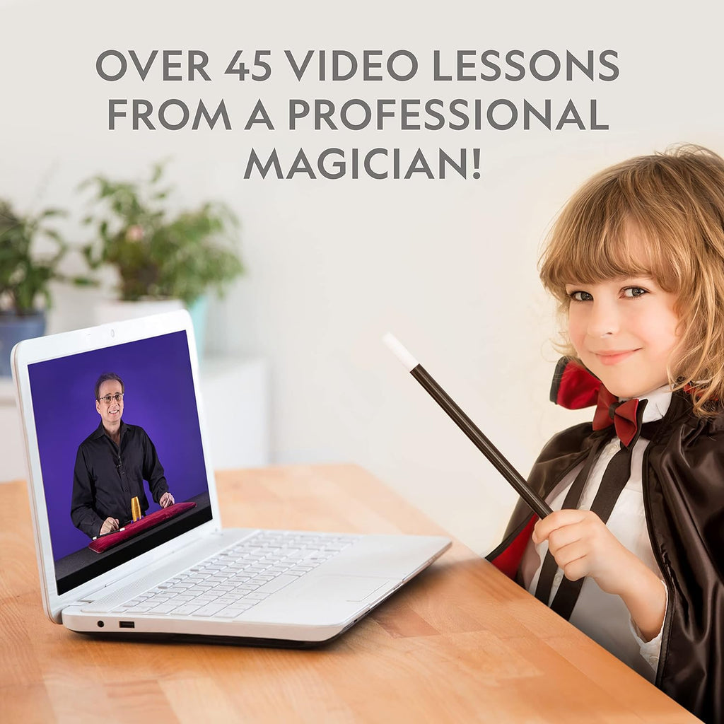 NATIONAL GEOGRAPHIC Magic Kit - 45 Magic Tricks for Kids to Perform with Step-By-Step Video Instructions for Each Trick Provided by a Professional Magician, Toys for Boys and Girls