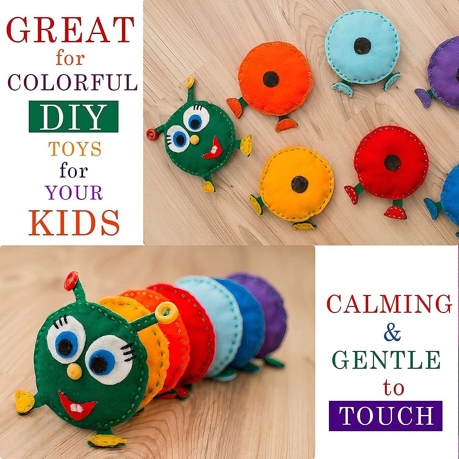 40Pcs Coloured Felt Fabric Sheets 15 X 15 Cm, Fabrics DIY Craftwork Sewing Patchwork, Crafts Assorted Colour Polyester Sheet for Art and Craft